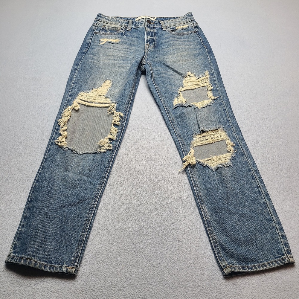 Hidden Bailey Boyfriend Jeans Womens 24 Blue New Distressed